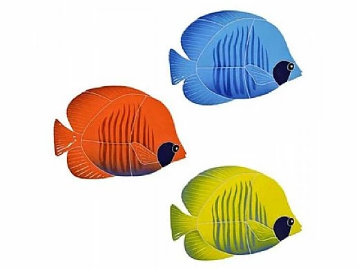 Artistry In Mosaics Tiger Tang Fish Mosaic | Blue - 5" X 8" | TTABLUS 4 Artistry In Mosaics Tiger Tang Fish Mosaic | Blue - 5" X 8" | TTABLUS - Image 2