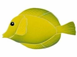 Artistry In Mosaics Tang Fish Mosaic | Yellow - 4" X 7" | TANGYELS