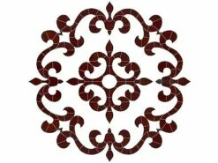Artistry In Mosaics Tuscan Medallion Mosaic | Brown - 42" X 42" | MTUBROL