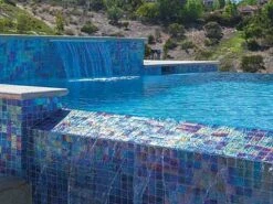 National Pool Tile Lightwaves Glass Tile | Blue 2x2 | LWV-BLUE2X2 -Hayward Shop 157137 1 2016326164844