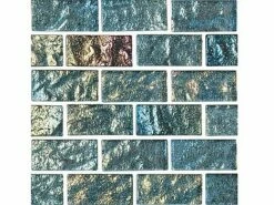 National Pool Tile Lightwaves Glass Tile | Sea Green 1x2 | LWV-SEA GREEN1x2