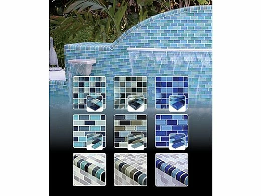 Artistry In Mosaics Crystal Series - Aqua Blend Glass Tile | 1" X 2" | GC82348T2 5 Artistry In Mosaics Crystal Series - Aqua Blend Glass Tile | 1" X 2" | GC82348T2 - Image 3