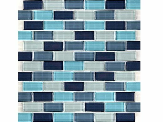 Artistry In Mosaics Crystal Series - Aqua Blend Glass Tile | 1" X 2" | GC82348T2 3 Artistry In Mosaics Crystal Series - Aqua Blend Glass Tile | 1" X 2" | GC82348T2