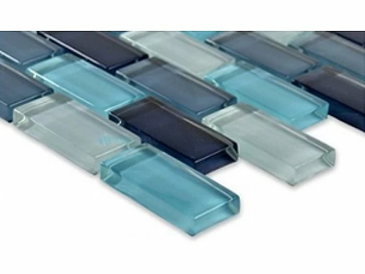 Artistry In Mosaics Crystal Series - Aqua Blend Glass Tile | 1" X 2" | GC82348T2 4 Artistry In Mosaics Crystal Series - Aqua Blend Glass Tile | 1" X 2" | GC82348T2 - Image 2