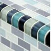 Artistry In Mosaics Crystal Series - Trim Aqua Blend Glass Tile | TRIM-GC82348T2