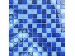 Artistry In Mosaics Crystal Series - Cobalt Blue Blend Glass Tile | 1" X 1" | GC82323B2
