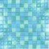 Artistry In Mosaics Crystal Series - Turquoise Blue Blend Glass Tile | 1" X 1" | GC82323T1