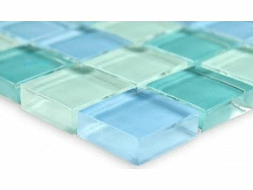 Artistry In Mosaics Crystal Series - Turquoise Blue Blend Glass Tile | 1" X 1" | GC82323T1 6 Artistry In Mosaics Crystal Series - Turquoise Blue Blend Glass Tile | 1" X 1" | GC82323T1 - Image 4