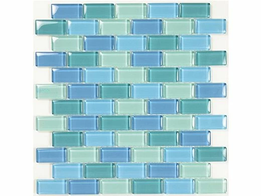 Artistry In Mosaics Crystal Series - Turquoise Blue Blend Glass Tile | 1" X 2" | GC82348T1 4 Artistry In Mosaics Crystal Series - Turquoise Blue Blend Glass Tile | 1" X 2" | GC82348T1 - Image 2