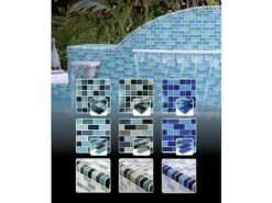 Artistry In Mosaics Crystal Series - Turquoise Cobalt Blue Blend Glass Tile | 1" X 1" | GC82323B3 -Hayward Shop 157341 0 2016413131416
