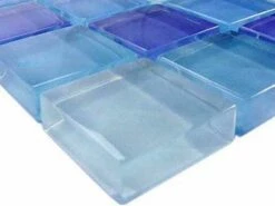 Artistry In Mosaics Crystal Series - Turquoise Cobalt Blue Blend Glass Tile | 1" X 1" | GC82323B3 -Hayward Shop 157341 0 201641381539