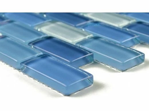 Artistry In Mosaics Crystal Series - Turquoise Cobalt Blue Blend Glass Tile | 1" X 2" | GC82348B3 5 Artistry In Mosaics Crystal Series - Turquoise Cobalt Blue Blend Glass Tile | 1" X 2" | GC82348B3 - Image 3