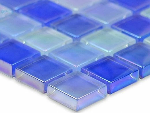 Artistry In Mosaics Crystal Iridescent - Bright Blue Blend Glass Tile | 1" X 1" | GC82323B7 7 Artistry In Mosaics Crystal Iridescent - Bright Blue Blend Glass Tile | 1" X 1" | GC82323B7 - Image 5