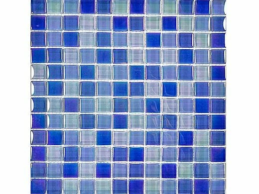 Artistry In Mosaics Crystal Iridescent - Bright Blue Blend Glass Tile | 1" X 1" | GC82323B7 3 Artistry In Mosaics Crystal Iridescent - Bright Blue Blend Glass Tile | 1" X 1" | GC82323B7