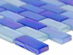 Artistry In Mosaics Crystal Iridescent - Bright Blue Blend Glass Tile | 1" X 2" | GC82348B7 9 Artistry In Mosaics Crystal Iridescent - Bright Blue Blend Glass Tile | 1" X 2" | GC82348B7 -Hayward Shop 157355 0 2016413143634