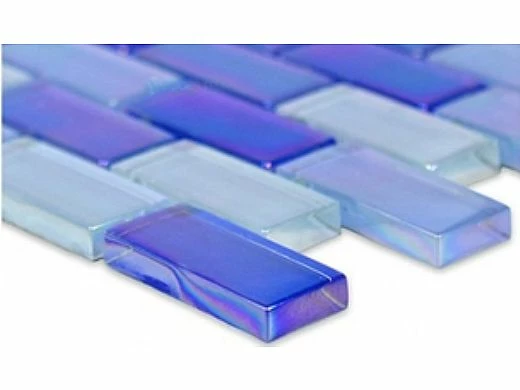Artistry In Mosaics Crystal Iridescent - Bright Blue Blend Glass Tile | 1" X 2" | GC82348B7 5 Artistry In Mosaics Crystal Iridescent - Bright Blue Blend Glass Tile | 1" X 2" | GC82348B7 - Image 3