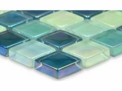 Artistry In Mosaics Crystal Iridescent - Sea Green Blend Glass Tile | 1" X 1" | GC82323G3 -Hayward Shop 157358 1 201641315300