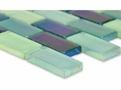 Artistry In Mosaics Crystal Iridescent - Sea Green Blend Glass Tile | 1" X 2" | GC82348G3 -Hayward Shop 157359 1 2016413155247