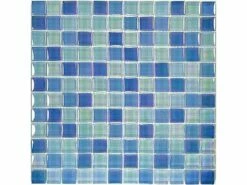 Artistry In Mosaics Crystal Iridescent - Sky Blue Blend Glass Tile | 1" X 1" | GC82323B8