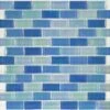 Artistry In Mosaics Crystal Iridescent Sky Blue Blend Glass Tile | 1x2 | GC82348B8