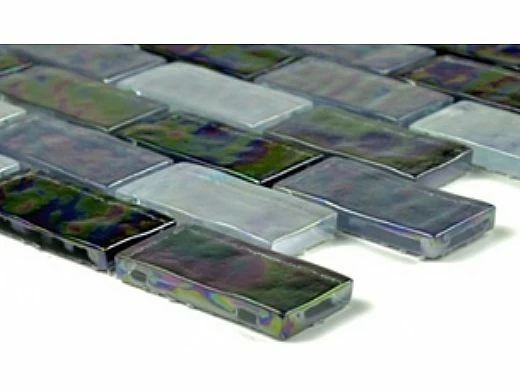 Artistry In Mosaics Ocean Series - Black Blend Glass Tile | 1" X 2" | GC62348K4 4 Artistry In Mosaics Ocean Series - Black Blend Glass Tile | 1" X 2" | GC62348K4 - Image 2