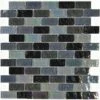Artistry In Mosaics Ocean Series - Black Blend Glass Tile | 1" X 2" | GC62348K4 2 Artistry In Mosaics Ocean Series - Black Blend Glass Tile | 1" X 2" | GC62348K4 -Hayward Shop 157364 1 2016414155416