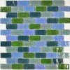 Artistry In Mosaics Ocean Series - Blue Green Blend Glass Tile | 1" X 2" | GC62348G2