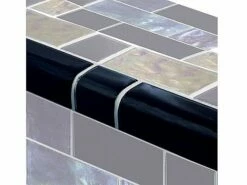 Artistry In Mosaics Twilight Series Trim Glass Tile | Black Mixed | TRIM-GT8M4896K5