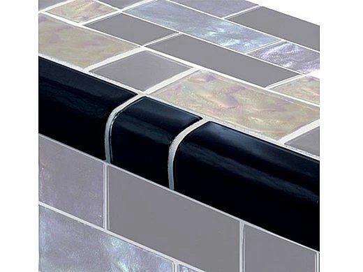 Artistry In Mosaics Twilight Series Trim Glass Tile | Black Mixed | TRIM-GT8M4896K5 3 Artistry In Mosaics Twilight Series Trim Glass Tile | Black Mixed | TRIM-GT8M4896K5