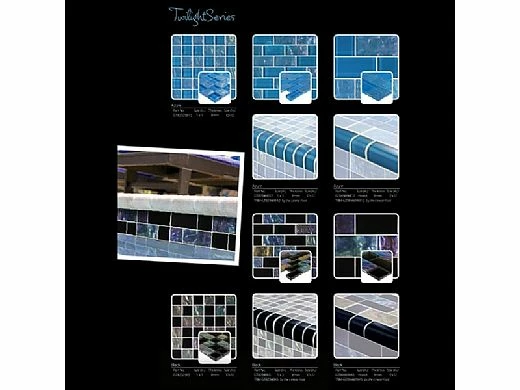 Artistry In Mosaics Twilight Series Trim Glass Tile | Black Mixed | TRIM-GT8M4896K5 4 Artistry In Mosaics Twilight Series Trim Glass Tile | Black Mixed | TRIM-GT8M4896K5 - Image 2