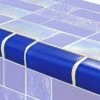 Artistry In Mosaics Twilight Series Trim Glass Tile | Royal BLue Mixed | TRIM-GT8M4896B9