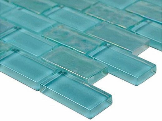 Artistry In Mosaics Twilight Series 1x2 Glass Tile | Turquoise Brick | GT82348T4 5 Artistry In Mosaics Twilight Series 1x2 Glass Tile | Turquoise Brick | GT82348T4 - Image 3
