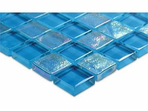 Artistry In Mosaics Twilight Series 1x1 Glass Tile | Azure | GT82323B12 6 Artistry In Mosaics Twilight Series 1x1 Glass Tile | Azure | GT82323B12 - Image 4