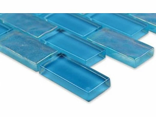 Artistry In Mosaics Twilight Series 1x2 Glass Tile | Azure Brick | GT82348B12 6 Artistry In Mosaics Twilight Series 1x2 Glass Tile | Azure Brick | GT82348B12 - Image 4