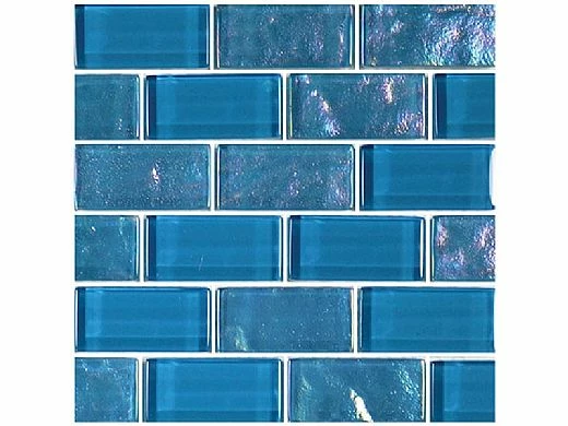 Artistry In Mosaics Twilight Series 1x2 Glass Tile | Azure Brick | GT82348B12 3 Artistry In Mosaics Twilight Series 1x2 Glass Tile | Azure Brick | GT82348B12