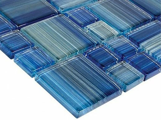 Artistry In Mosaics Watercolors Series Glass Tile | Blue Mixed | GW8M2348B10 6 Artistry In Mosaics Watercolors Series Glass Tile | Blue Mixed | GW8M2348B10 - Image 4