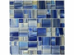 Artistry In Mosaics Watercolors Series Glass Tile | Blue Mixed | GW8M2348B10