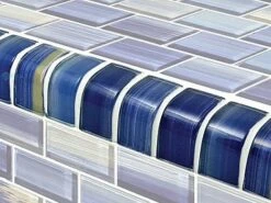 Artistry In Mosaics Watercolors Series 1x2 Trim Glass Tile | Blue | TRIM-GW82348B10 9 Artistry In Mosaics Watercolors Series 1x2 Trim Glass Tile | Blue | TRIM-GW82348B10 -Hayward Shop 157457 0 2016425151421