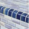Artistry In Mosaics Watercolors Series 1x2 Trim Glass Tile | Blue | TRIM-GW82348B10