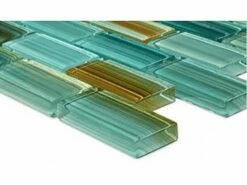 Artistry In Mosaics Watercolors Series 1x2 Glass Tile | Aqua Brick | GW82348T5 -Hayward Shop 157462 1 20164269253