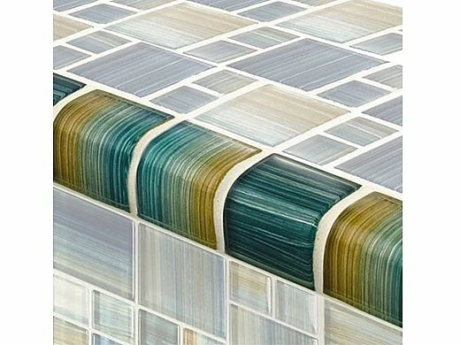 Artistry In Mosaics Watercolors Series 2x2 Trim Glass Tile | Aqua | TRIM-GW8M2348T5 3 Artistry In Mosaics Watercolors Series 2x2 Trim Glass Tile | Aqua | TRIM-GW8M2348T5