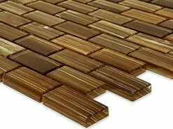 Artistry In Mosaics Watercolors Series 1x2 Glass Tile | Brown Brick | GW82348N7 -Hayward Shop 157466 0 2016426101835