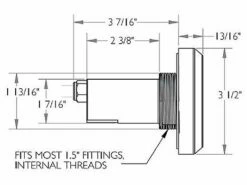 SR Smith Treo White LED Underwater Pool Light | 5W 12V 30' Cord | FLED-W-TR-30 -Hayward Shop 157963 0 201841316718