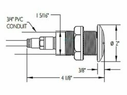 SR Smith Treo Micro White LED Underwater Pool Light | 2W 12V 30' Cord | FLED-TM-W-30 -Hayward Shop 157975 0 2018414132146