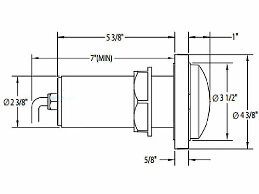 SR Smith Fiberglass White LED Underwater Pool Light | 5W 12V 30' Cord | FLED-W-FG-30 8 SR Smith Fiberglass White LED Underwater Pool Light | 5W 12V 30' Cord | FLED-W-FG-30 - Image 6