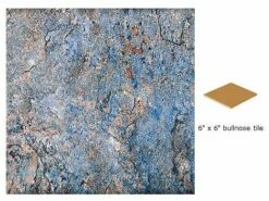 National Pool Tile Gemstone 6x6 Single Bullnose Pool Tile | Blue | GMS-BLUE SBN