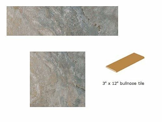 National Pool Tile Sierra 3x12 Single Bullnose | Blue Slate | SIERRA BSL SBN 3 National Pool Tile Sierra 3x12 Single Bullnose | Blue Slate | SIERRA BSL SBN