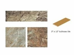 National Pool Tile Firestone 3x12 Bullnose Series Trim Tile | Multi | FRST-MULTI SBN