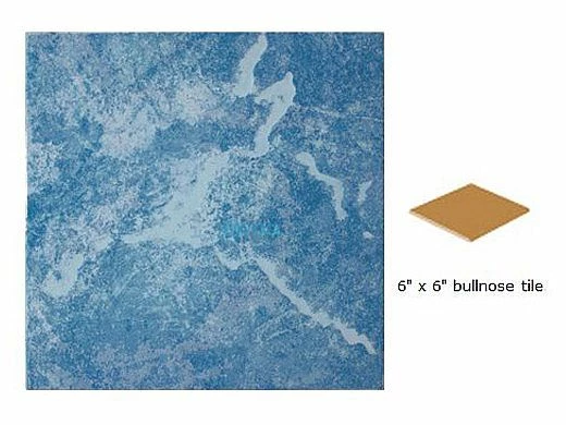 National Pool Tile Blue Seas 6x6 Single Bullnose Tile | Light Blue | SEA-LIGHT SBN 3 National Pool Tile Blue Seas 6x6 Single Bullnose Tile | Light Blue | SEA-LIGHT SBN