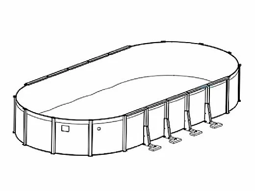 Tahoe 18' X 33' Oval Above Ground Pool | Basic Package 54" Wall | 163542 6 Tahoe 18' X 33' Oval Above Ground Pool | Basic Package 54" Wall | 163542 - Image 4